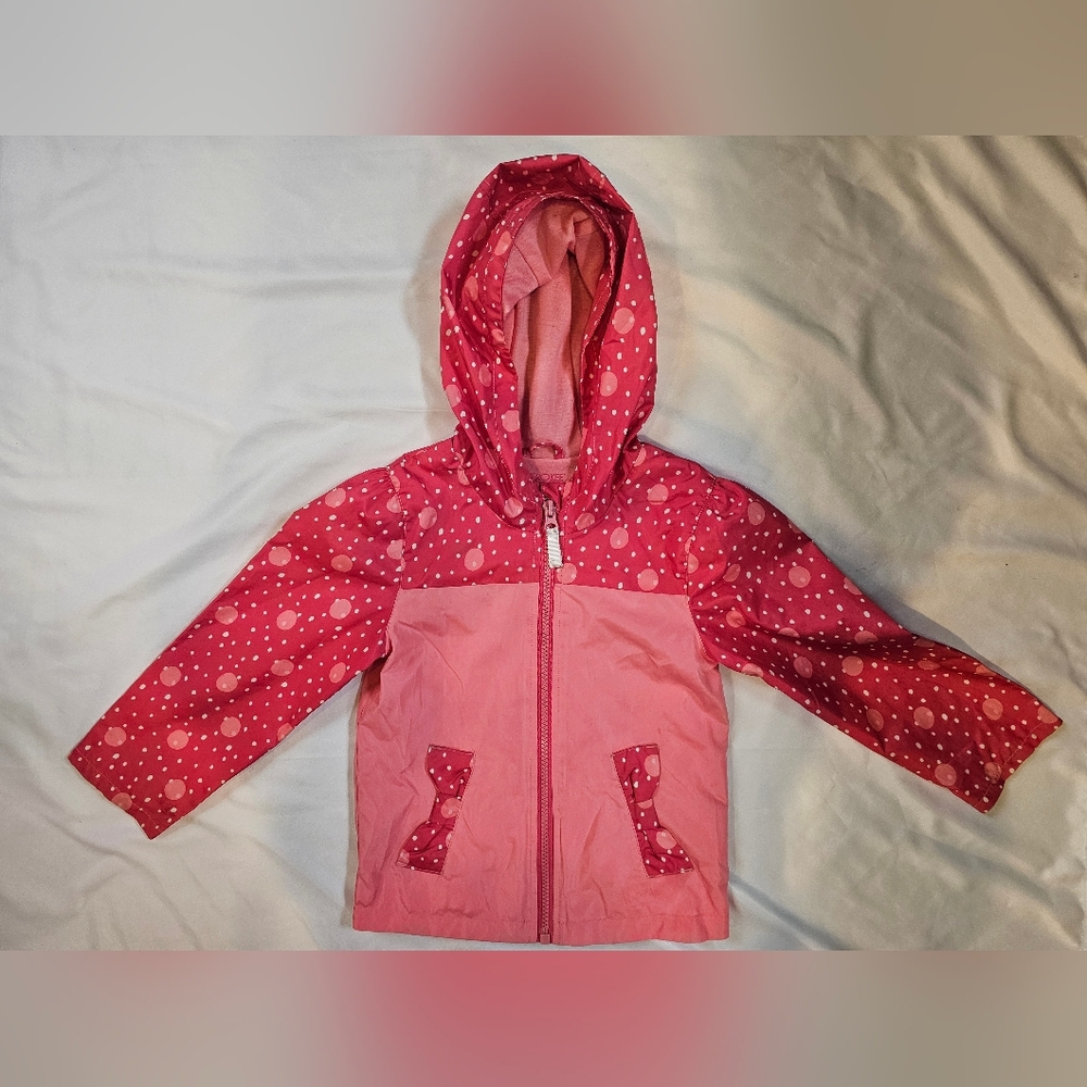 Cherokee Pink Polka Dot Girls Windbreaker/Jacket- 3T
